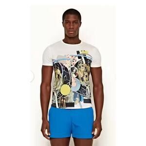 Orlebar Brown Shirt Large White Peter Phillips Constructed Art